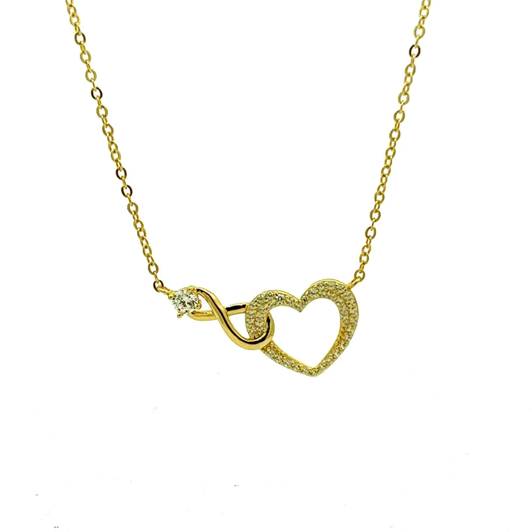 Heart and Infinite necklace