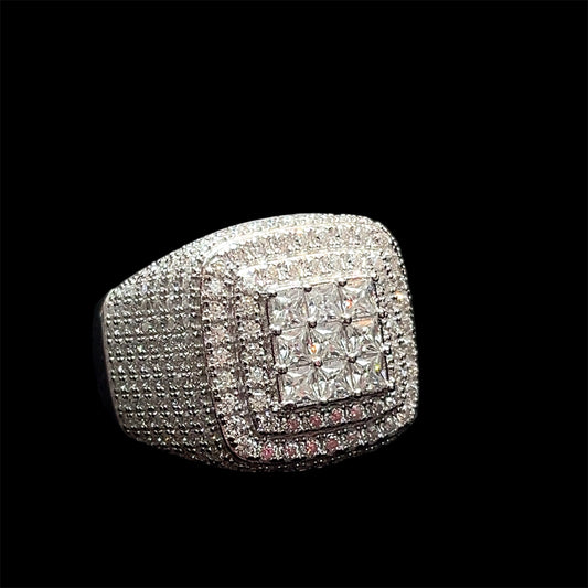 Iced Out Diamond Men's Ring