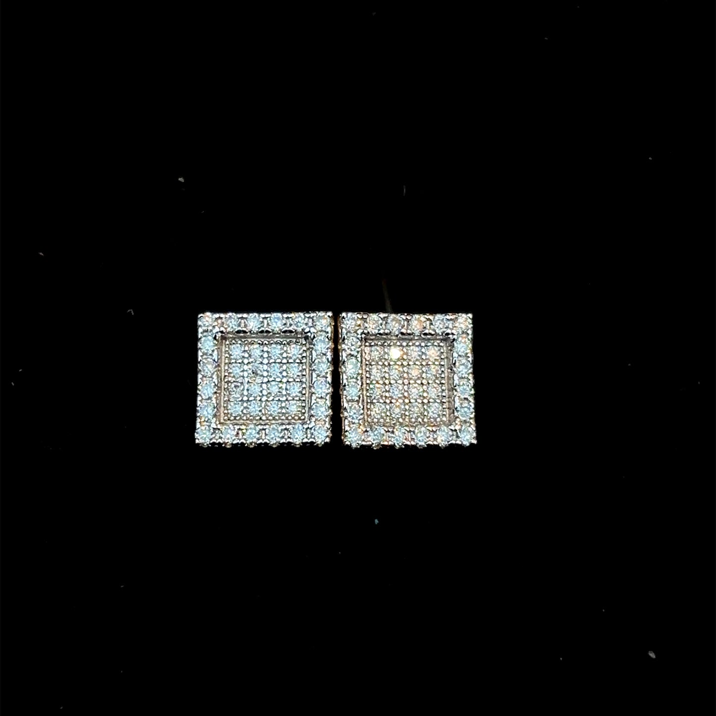 Moissanite Square Box Earrings