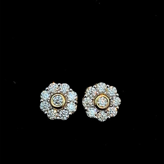 Moissanite Flowers Earrings