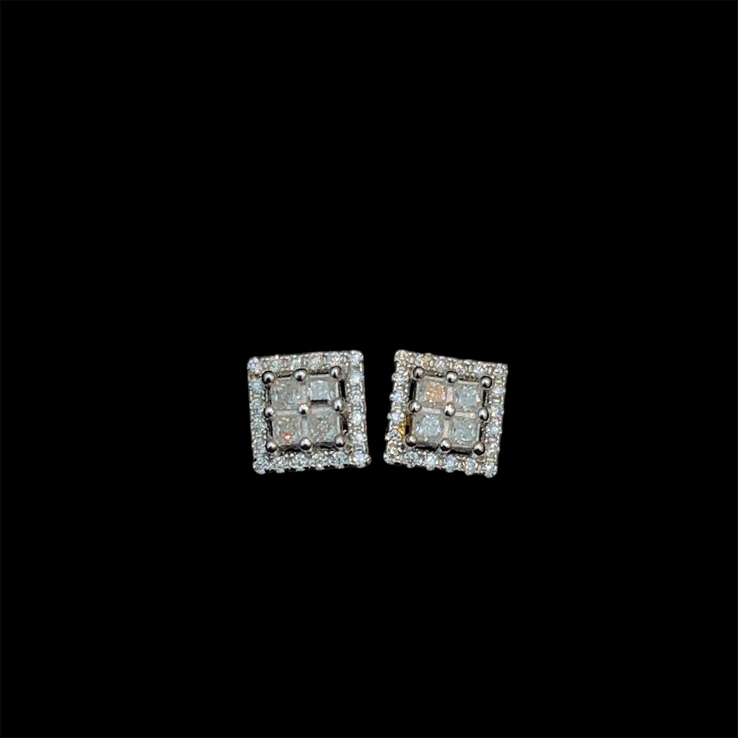 Moissanite Square Earrings