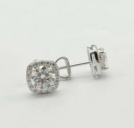 Moissanite Diamond Earrings Style #3